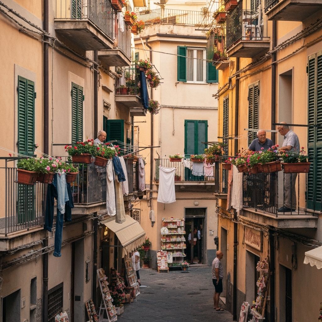 Scena di quartiere italiano